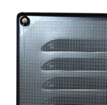 Preview: Lüftungsgitter 20 x 20cm Aluminium schwarz Rückseite